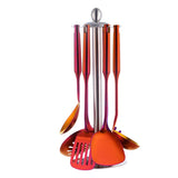 Buyerstar Long Handle Cooking Tools Spoon Shovel Round Handle With Holder Kitchen Tools