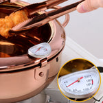 Buyer star Frying Pot with a Thermometer and a Lid Fried Strainer Clips Kitchen Fried Set