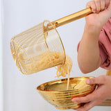 Stainless Steel Colander Tool Noodle Dumplings Mesh Basket Fryer French Fries Dryer Vegetable Food Sieve Sink Strainer