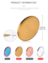 Buyer Star Stainless Steel Dinner Plates Dessert Salad Plates Set Dishwasher Safe