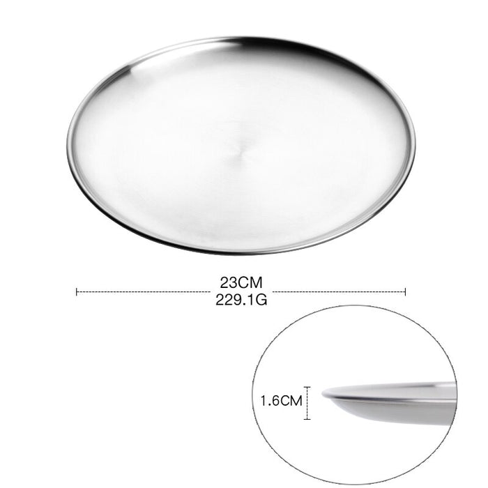 Buyer Star Stainless Steel Dinner Plates Dessert Salad Plates Set Dishwasher Safe