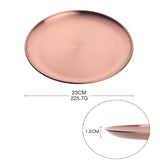 Buyer Star Stainless Steel Dinner Plates Dessert Salad Plates Set Dishwasher Safe