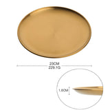 Buyer Star Stainless Steel Dinner Plates Dessert Salad Plates Set Dishwasher Safe