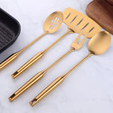 Buyerstar Long Handle Cooking Tools Spoon Shovel Round Handle With Holder Kitchen Tools