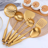 Buyerstar Long Handle Cooking Tools Spoon Shovel Round Handle With Holder Kitchen Tools
