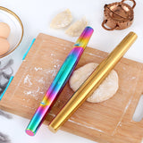 Buyer Star Stainless Steel Non-Stick Rolling Pin Dough Roller Bake Pizza Kitchen Utensil