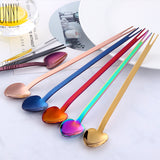 Creative Souvenir Heart Gift Spoon Stainless Steel Coffee Spoons Wedding