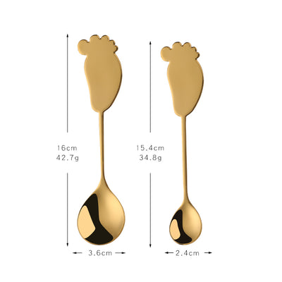 Hot Sales Popular Stainless Steel Spoon Fork 304 Teaspoon Metal Dessert Coffee Spoon Fork Set