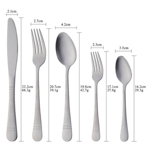 Wholesale Restaurant Cutlery Silver Gold Cutlery Sets Stainless Steel Table Knife Forks And Spoons Flatware Set For Wedding