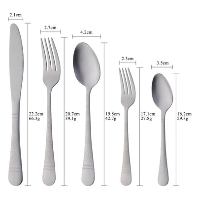 Wholesale Restaurant Cutlery Silver Gold Cutlery Sets Stainless Steel Table Knife Forks And Spoons Flatware Set For Wedding