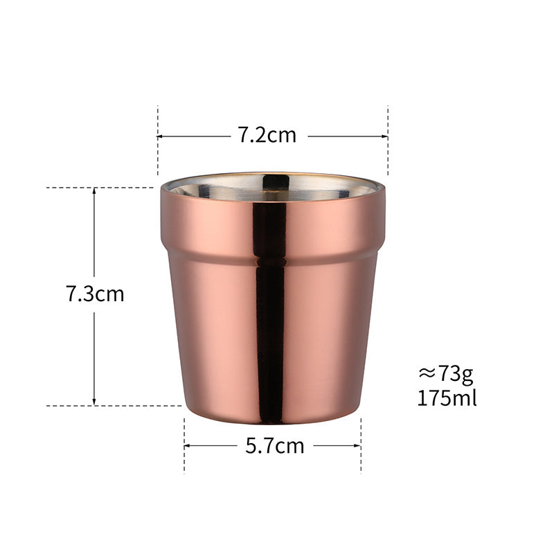 Double Walled Tea and Coffee Camping Travel Cup Thermal Insulated Stainless Steel Mug