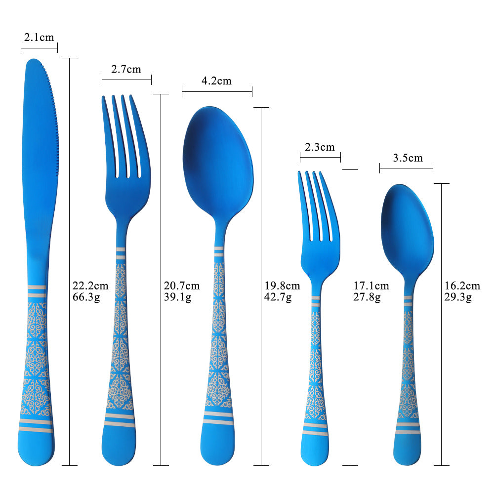 Wholesale Restaurant Cutlery Silver Gold Cutlery Sets Stainless Steel Table Knife Forks And Spoons Flatware Set For Wedding