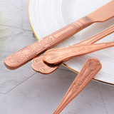 Accept Customized Tableware Mirror Polished Cutlery Rose Gold Color