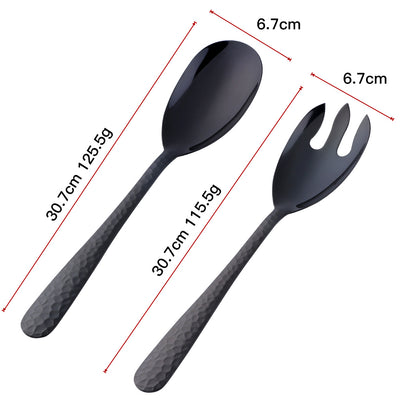 Buyer Star Snake Skin Design Long Salad Spoon Fork 2Pcs Tableware Sets 304 Stainless