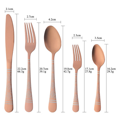Wholesale Restaurant Cutlery Silver Gold Cutlery Sets Stainless Steel Table Knife Forks And Spoons Flatware Set For Wedding