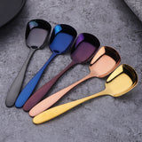 Manufacturing Stainless Steel Mirror Polishing Tableware Flat Spoon Magic Red Color