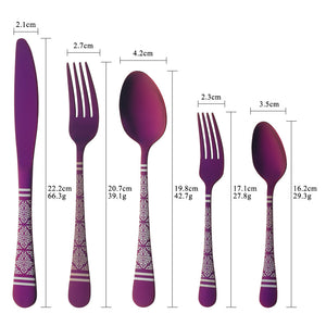Wholesale Restaurant Cutlery Silver Gold Cutlery Sets Stainless Steel Table Knife Forks And Spoons Flatware Set For Wedding