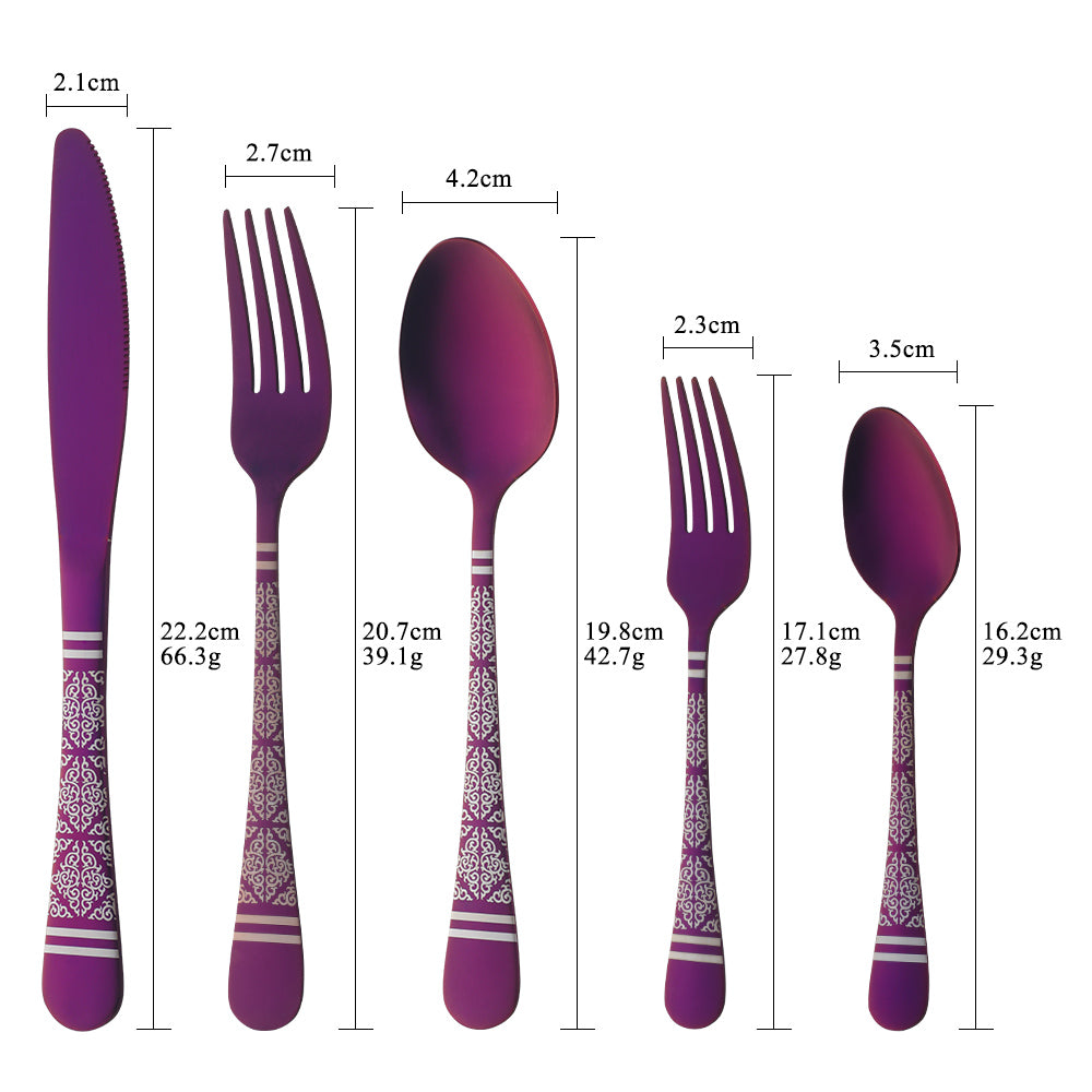 Wholesale Restaurant Cutlery Silver Gold Cutlery Sets Stainless Steel Table Knife Forks And Spoons Flatware Set For Wedding