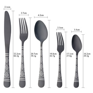 Wholesale Restaurant Cutlery Silver Gold Cutlery Sets Stainless Steel Table Knife Forks And Spoons Flatware Set For Wedding