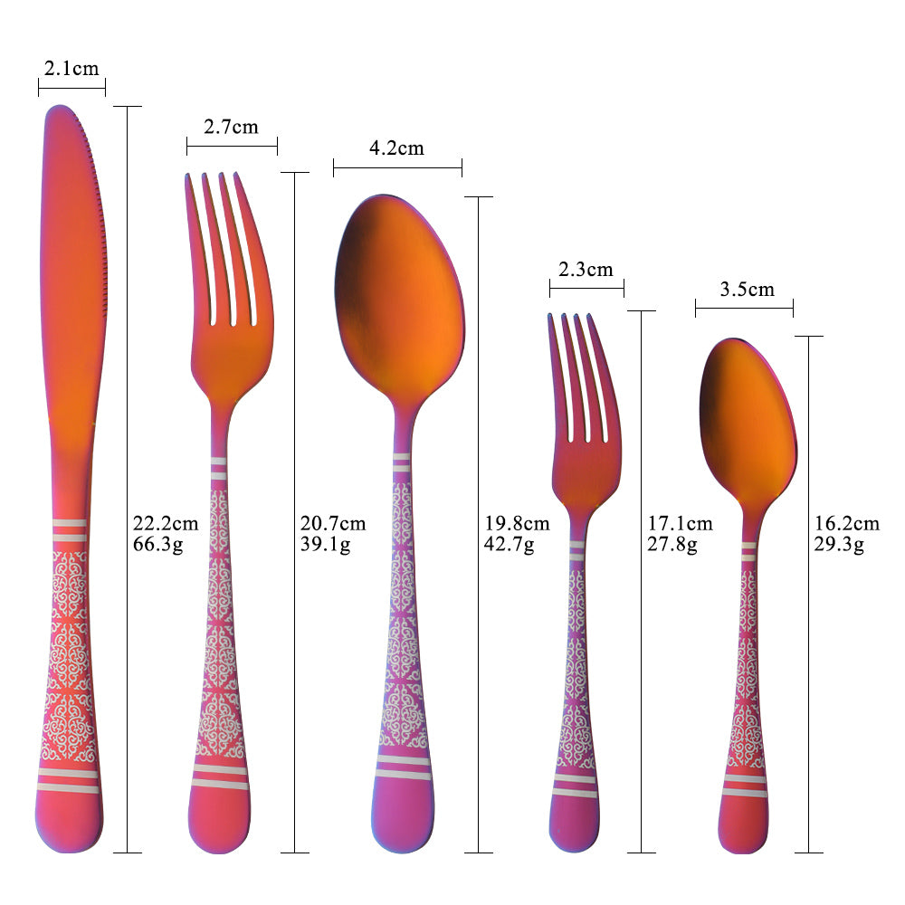 Wholesale Restaurant Cutlery Silver Gold Cutlery Sets Stainless Steel Table Knife Forks And Spoons Flatware Set For Wedding