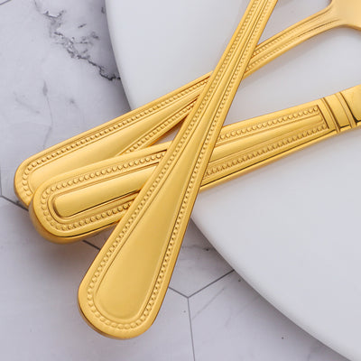 New Design Tableware Mirror Polished Gold Cutlery Sets for Restaurant or Wedding