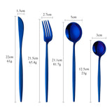 Cheap Price 304 Stainless Steel Blue Flatware Party Wedding Bar Tableware Set