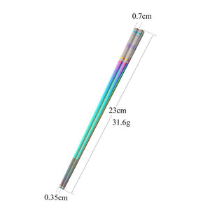 Chopsticks Reusable Lucky Design Gift Set Hand-made Stainless Steel Chopsticks