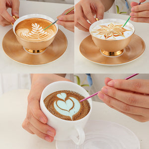 Kitchen Accessories Barista Coffee Latte Art Pen Decorating Stainless Steel Coffee Drawing Needle
