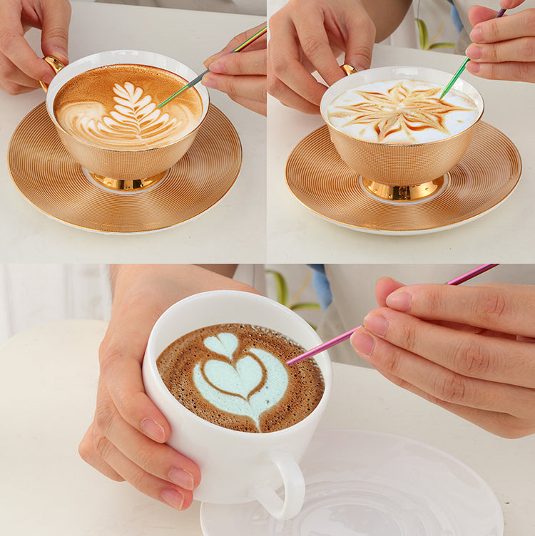 Kitchen Accessories Barista Coffee Latte Art Pen Decorating Stainless Steel Coffee Drawing Needle