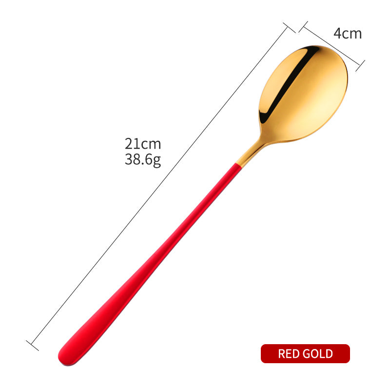 Buyer Star Stainless Steel Tableware Gold Plated Dessert Tea Coffee Spoons