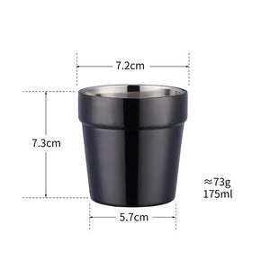 Double Walled Tea and Coffee Camping Travel Cup Thermal Insulated Stainless Steel Mug
