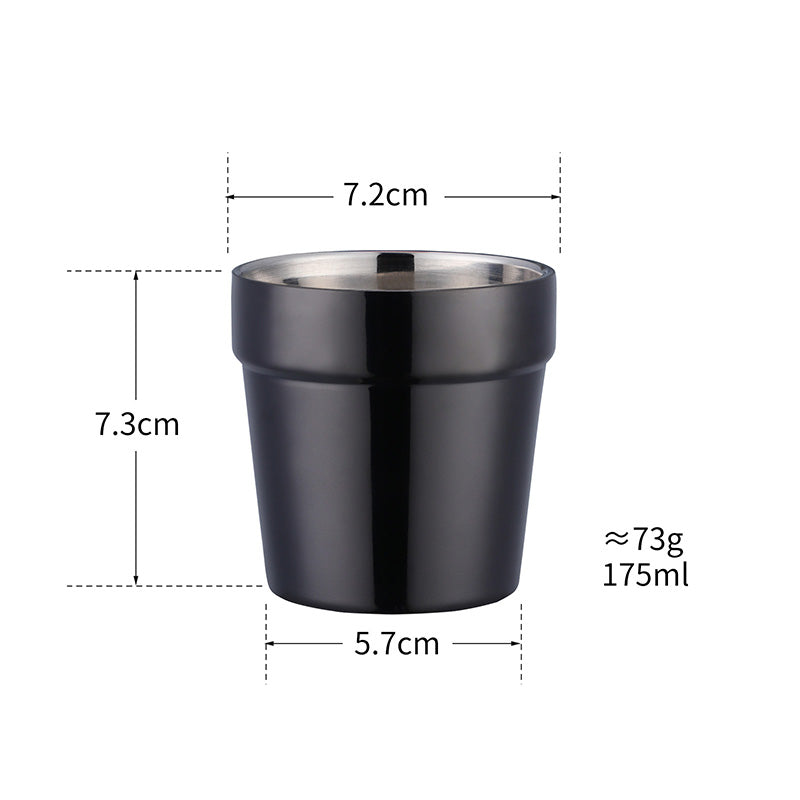 Double Walled Tea and Coffee Camping Travel Cup Thermal Insulated Stainless Steel Mug