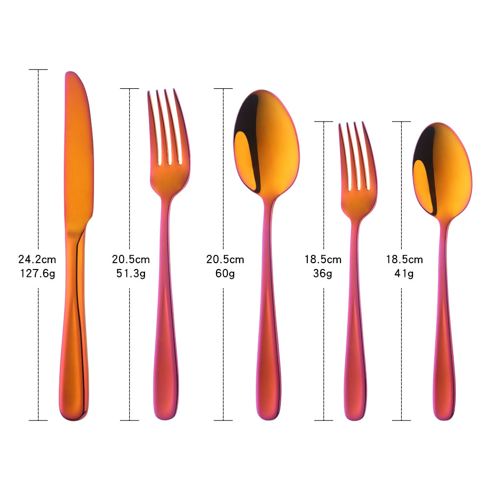 Factory Wholesale Stainless Flatware Set Rose Gold Kitchen Hotel Party Cutlery Set