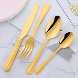 New Design Tableware Mirror Polished Gold Cutlery Sets for Restaurant or Wedding