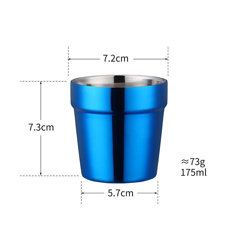 Double Walled Tea and Coffee Camping Travel Cup Thermal Insulated Stainless Steel Mug
