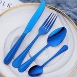 Buyer Star Bulk Sale 304 Stainless Steel Blue Color Cutlery for Wedding Party