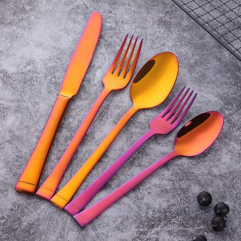 Buyer Star Silverware Set with Knives Forks Stainless Steel for Wedding Restaurant