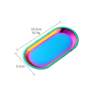 New Products Custom Hotel Oval Gold Stainless Steel Metal Serving Plate