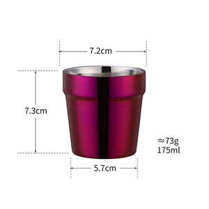 Double Walled Tea and Coffee Camping Travel Cup Thermal Insulated Stainless Steel Mug