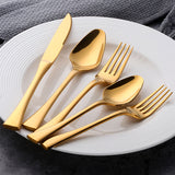 Wholesale Manufacturing Cheap Price Cutlery Sets Gold Color Mirror Polished