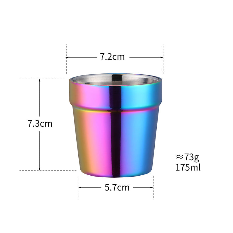 Double Walled Tea and Coffee Camping Travel Cup Thermal Insulated Stainless Steel Mug