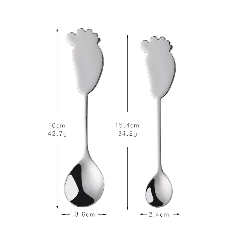 Hot Sales Popular Stainless Steel Spoon Fork 304 Teaspoon Metal Dessert Coffee Spoon Fork Set