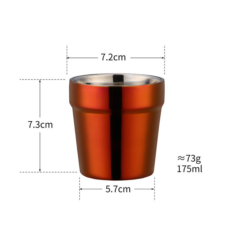 Double Walled Tea and Coffee Camping Travel Cup Thermal Insulated Stainless Steel Mug