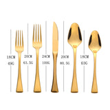 Wholesale Manufacturing Cheap Price Cutlery Sets Gold Color Mirror Polished