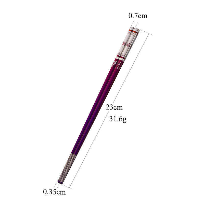 Chopsticks Reusable Lucky Design Gift Set Hand-made Stainless Steel Chopsticks