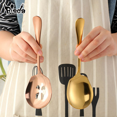 1Pc Stainless Steel Serving Spoon Household Public Soup Colander Restaurant Spoon for Ice Cream Dinner Spoon Rice Salad Flatware