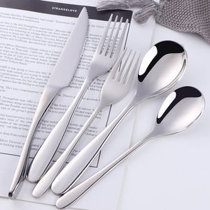 304 Stainless Steel Tableware Mirror Polish Rose Gold Flatware for Wedding Party Bar