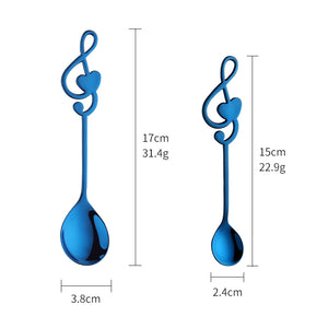 Stainless Steel Fruit Salad Creative Heart Shaped Note Dessert Spoon Metal Yogurt Honey Ice Cream Spoon