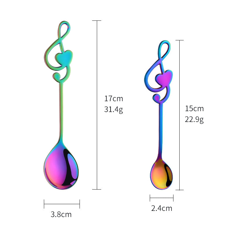 Stainless Steel Fruit Salad Creative Heart Shaped Note Dessert Spoon Metal Yogurt Honey Ice Cream Spoon