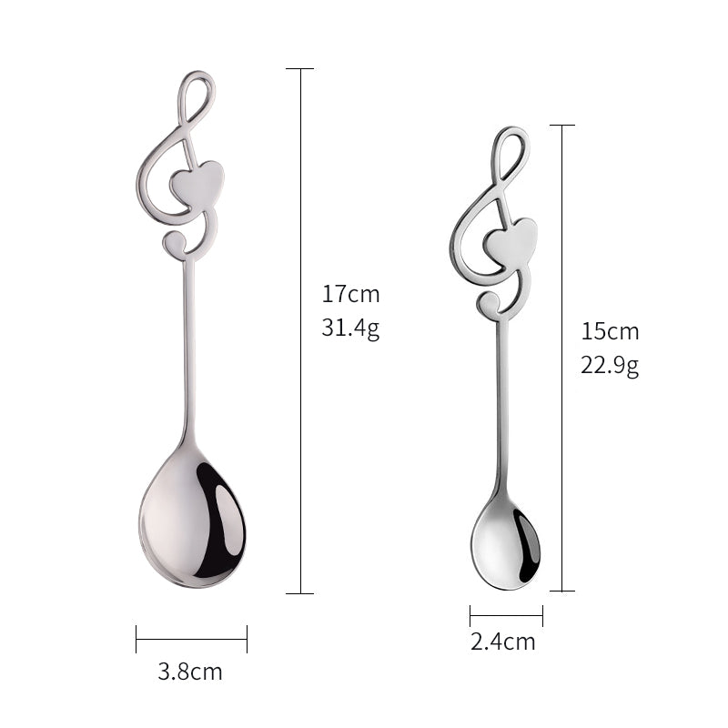 Stainless Steel Fruit Salad Creative Heart Shaped Note Dessert Spoon Metal Yogurt Honey Ice Cream Spoon